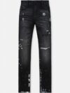 RTA Jeans Distressed Charcoal Paint